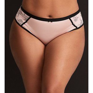 Torrid Pink and Black Microfiber Mesh Panty